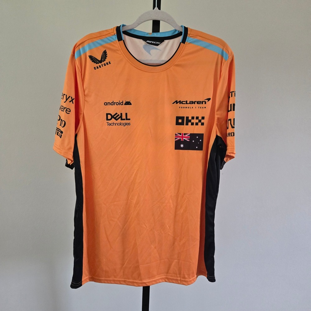 Castore McLaren F1 Team Oscar Piastri 81 Jersey Orange Mens Large